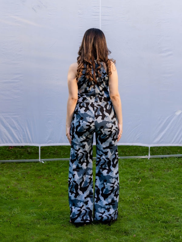 Kylie Cut-out Camo Jumpsuit