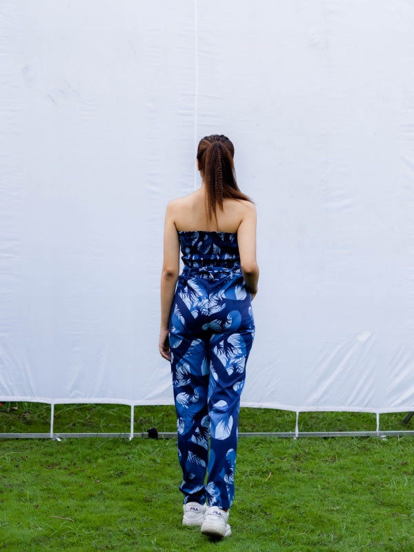 Sarah Smocked Top Camo Jumpsuit