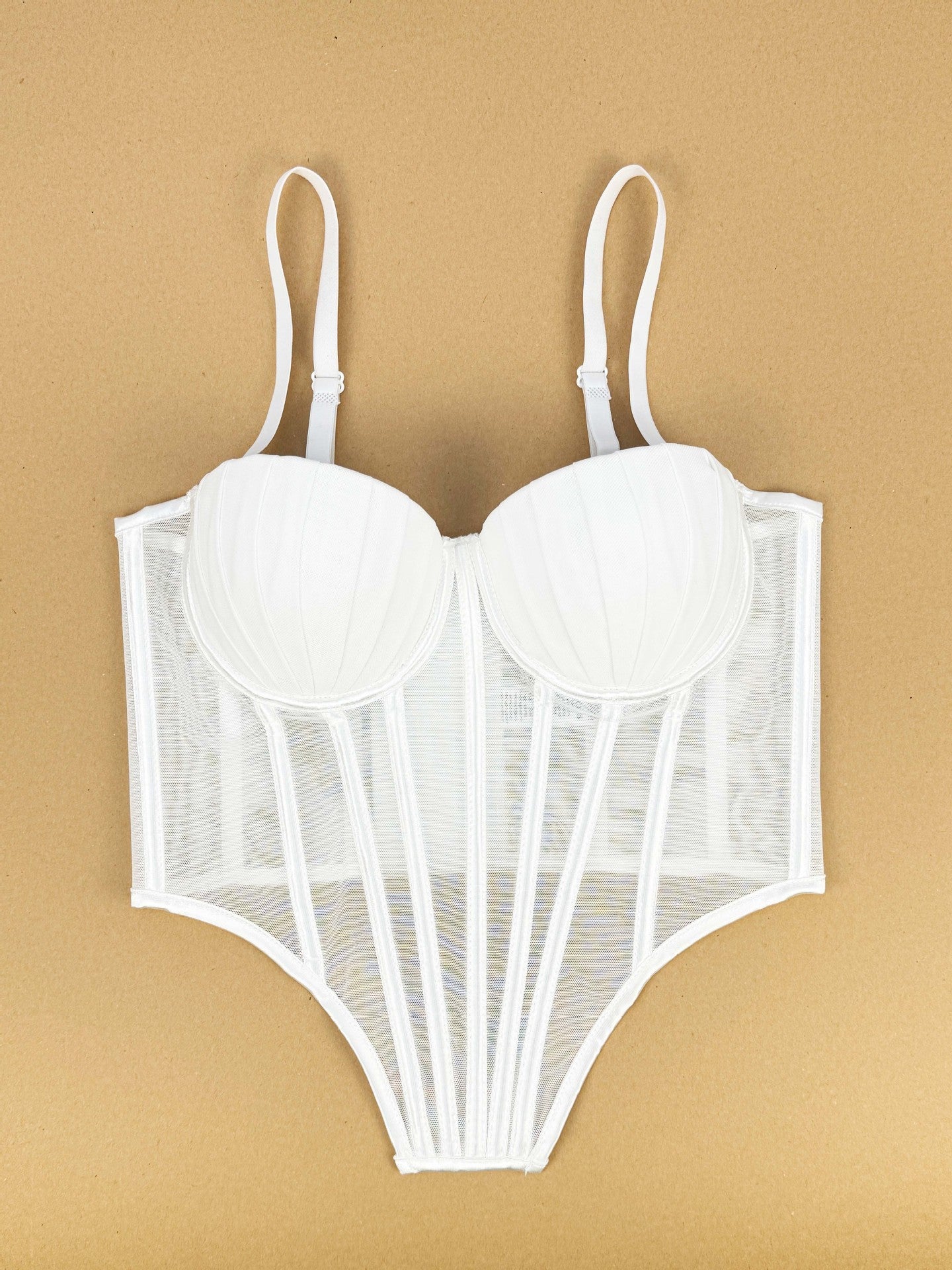 Pleated Sheer Corset