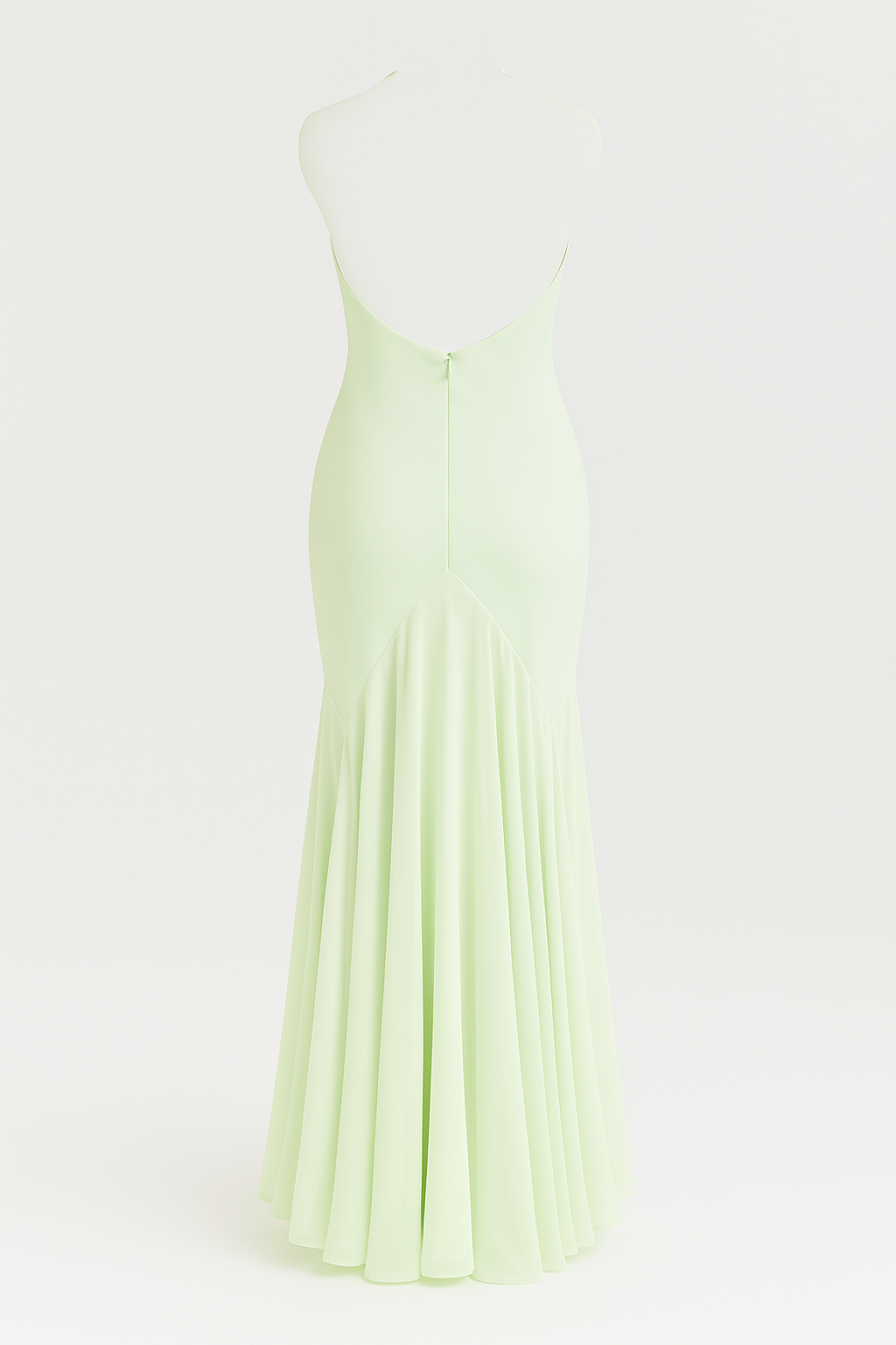 Halter Neck Plunging Backless Maxi Dress
