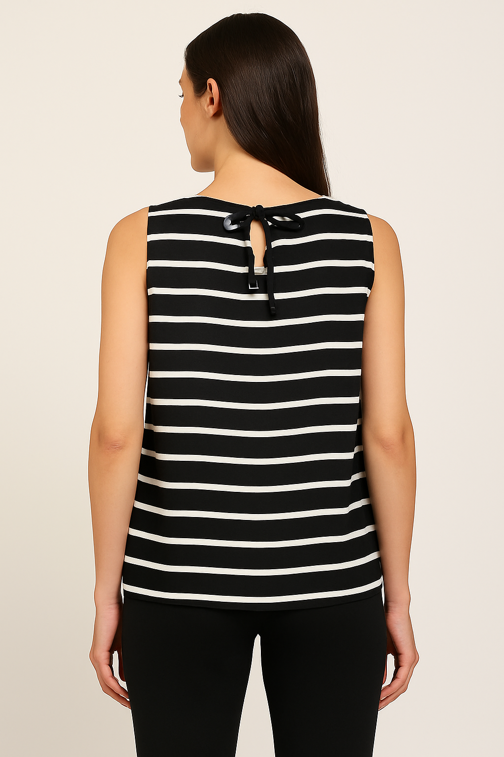 Classic Monochrome Back-Tie Top