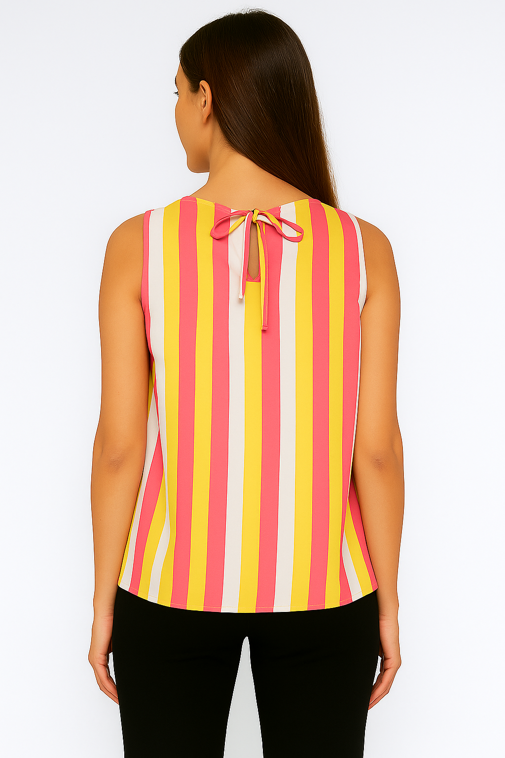 Candy Pop Striped Tie-Back Top