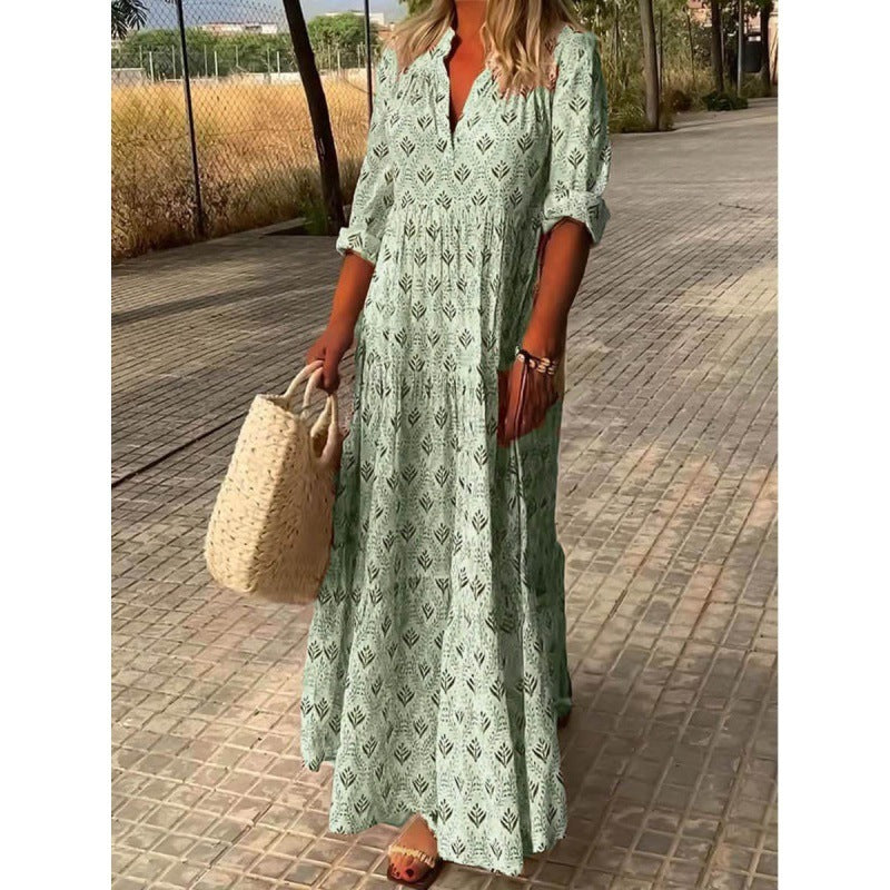 Vintage Oversized Maxi Fit & Flared Dress
