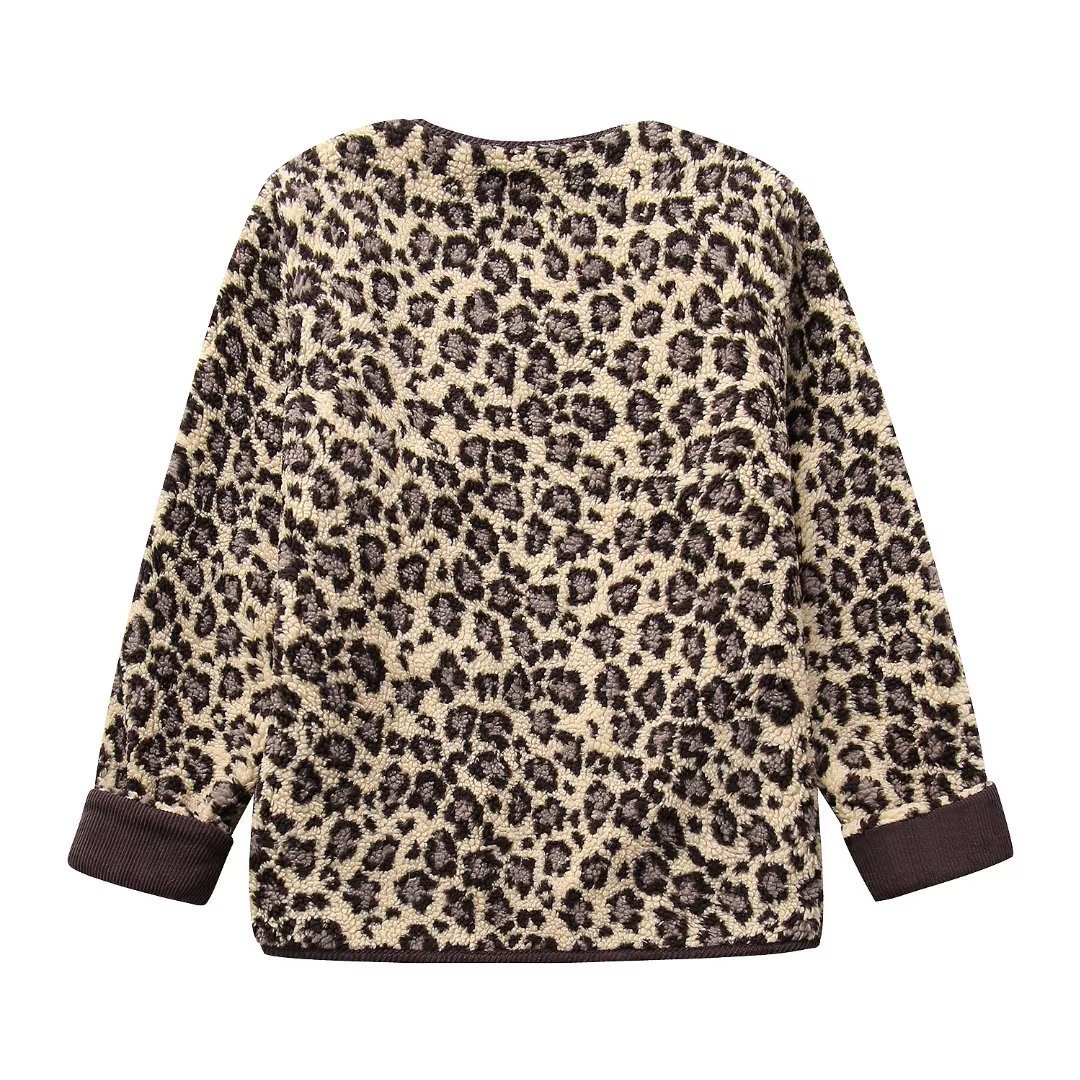 Winter Leopard Print Loose Jacket