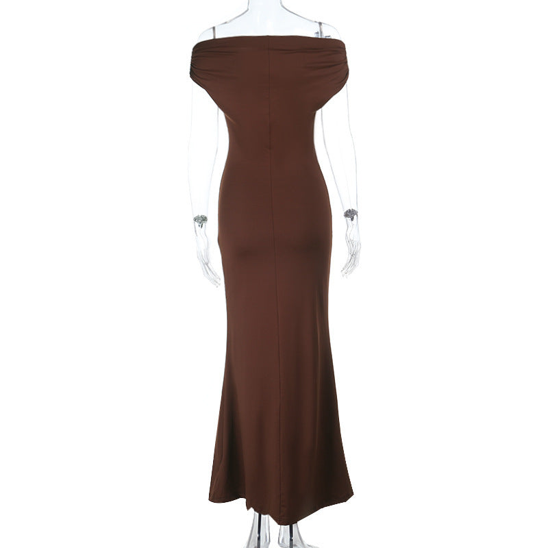 Off-shoulder Slim Fit Sexy Dress