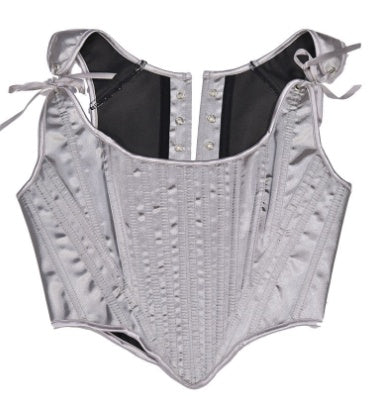 Satin Strap Slim Fit Cropped Corset
