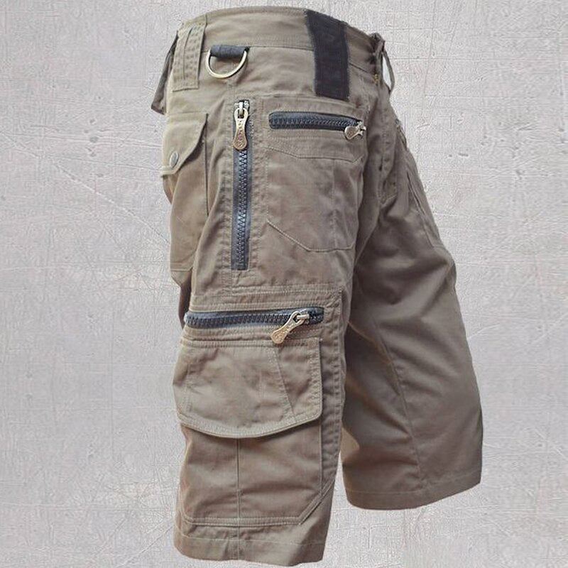 Loose Straight Multi-pocket Shorts
