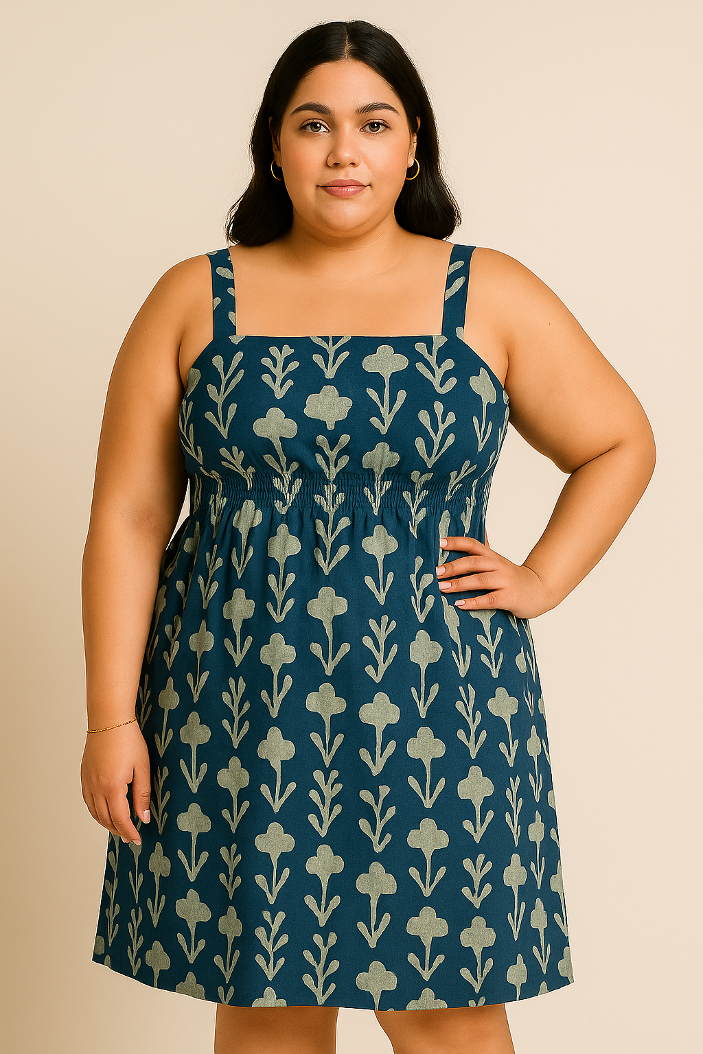 Hailey Strappy Smocked Dress