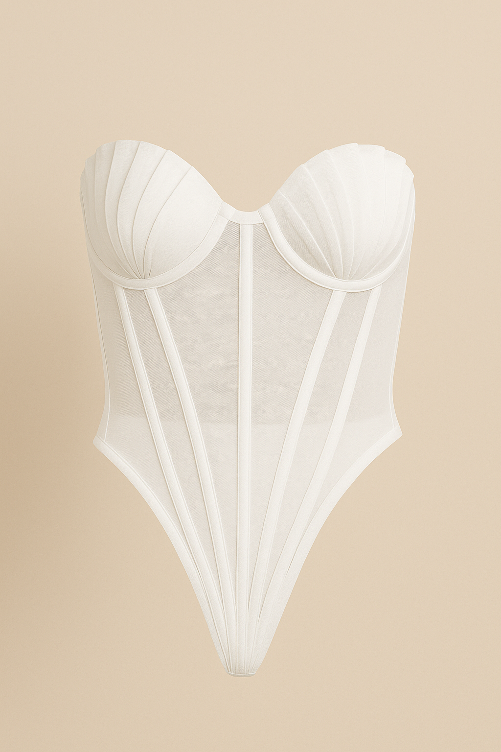 Shell Pleated Corset Top