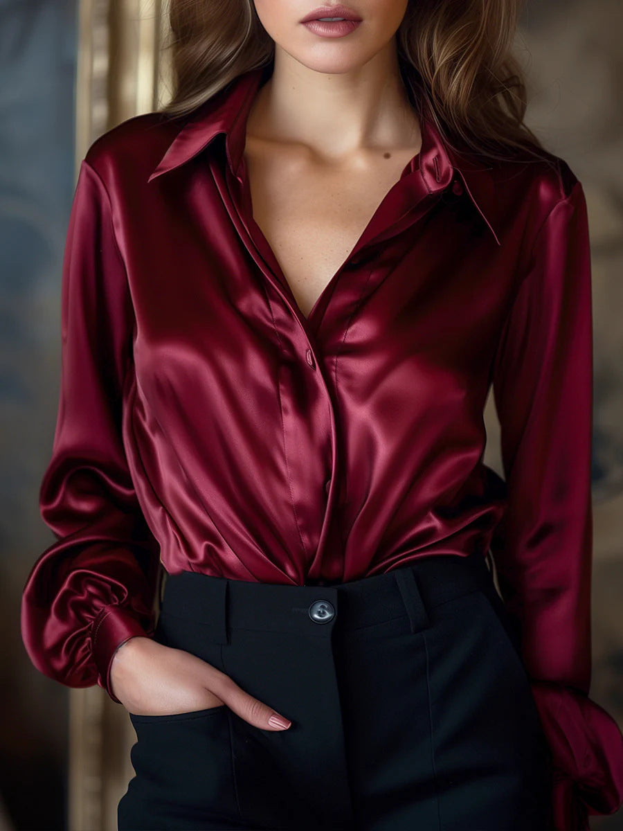 Solid Satin Shirt