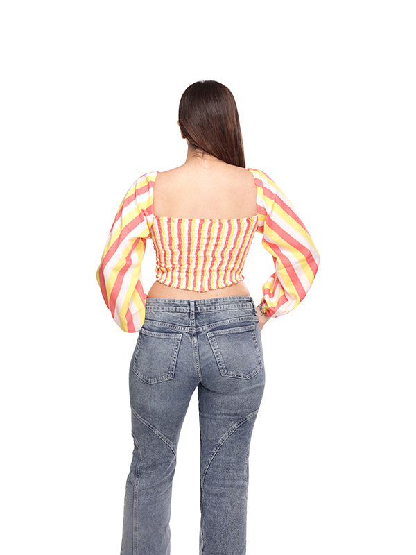 Penelope Smocked Crop Top