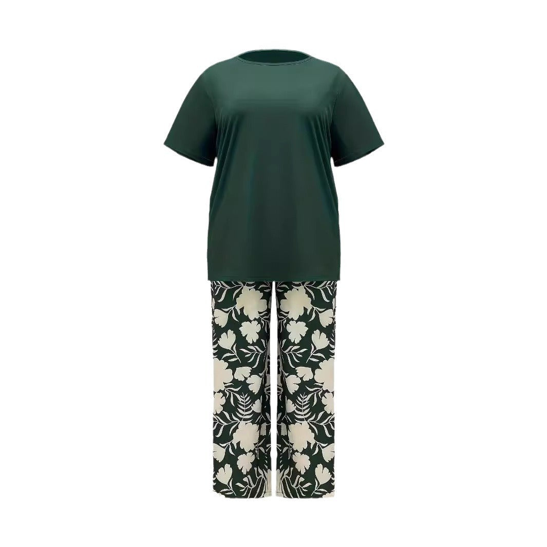 Short Sleeve Top & Printed Bottoms Co-ord Set