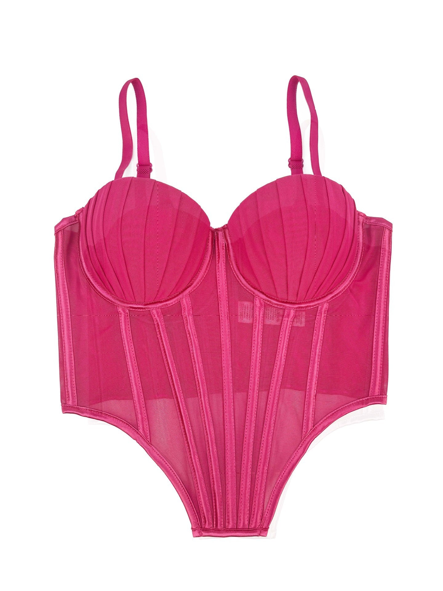 Pleated Sheer Corset