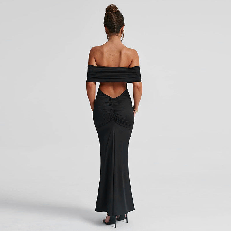 Elegant Sexy Backless Off-shoulder Dress