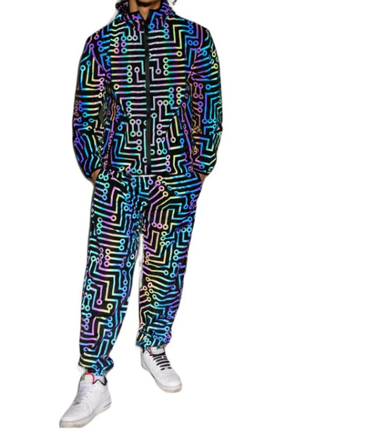 Unisex Colourful Reflective Co-ord Set