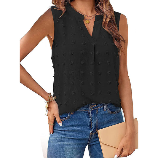 Sleeveless V-neck Top