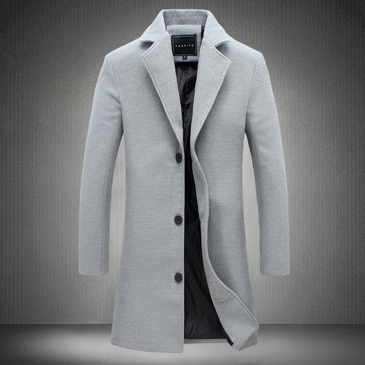 Winter Solid Colour Overcoat