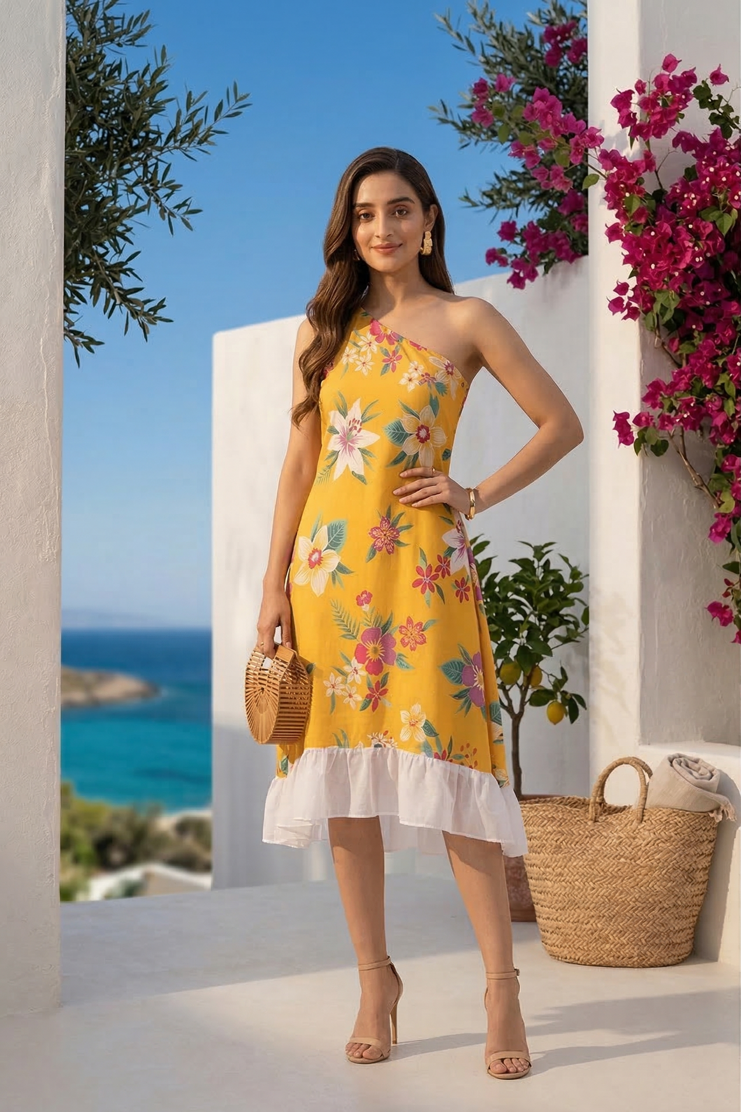 Floral Bliss High-low Dress