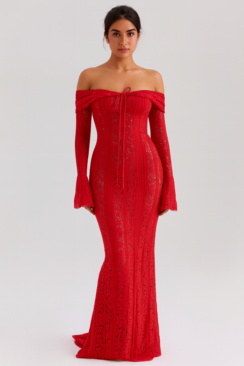 Red Carpet Romance Lace Dress