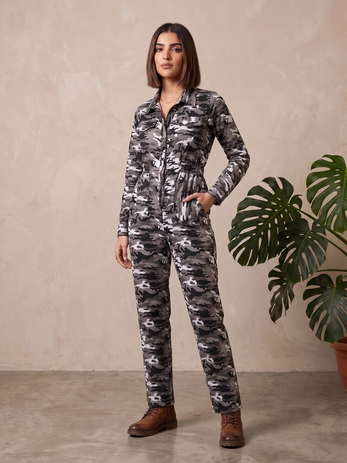 Ash Camouflage Jumpsuit