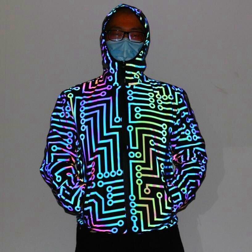 Unisex Colourful Reflective Co-ord Set