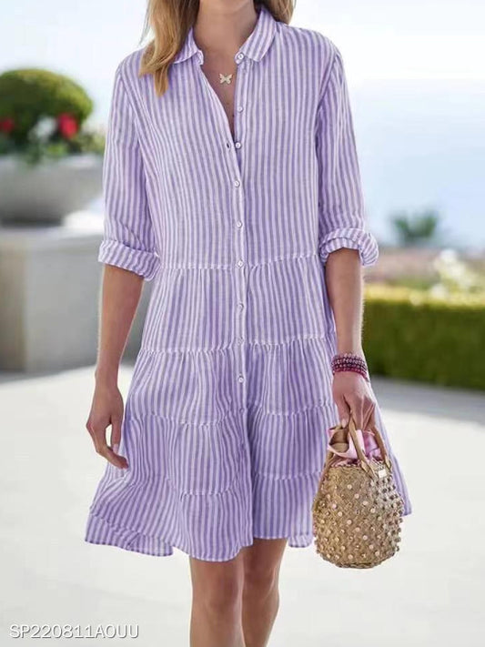 Long Sleeve Striped Dress