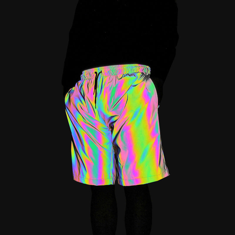 Unisex Colorful Reflective Shorts