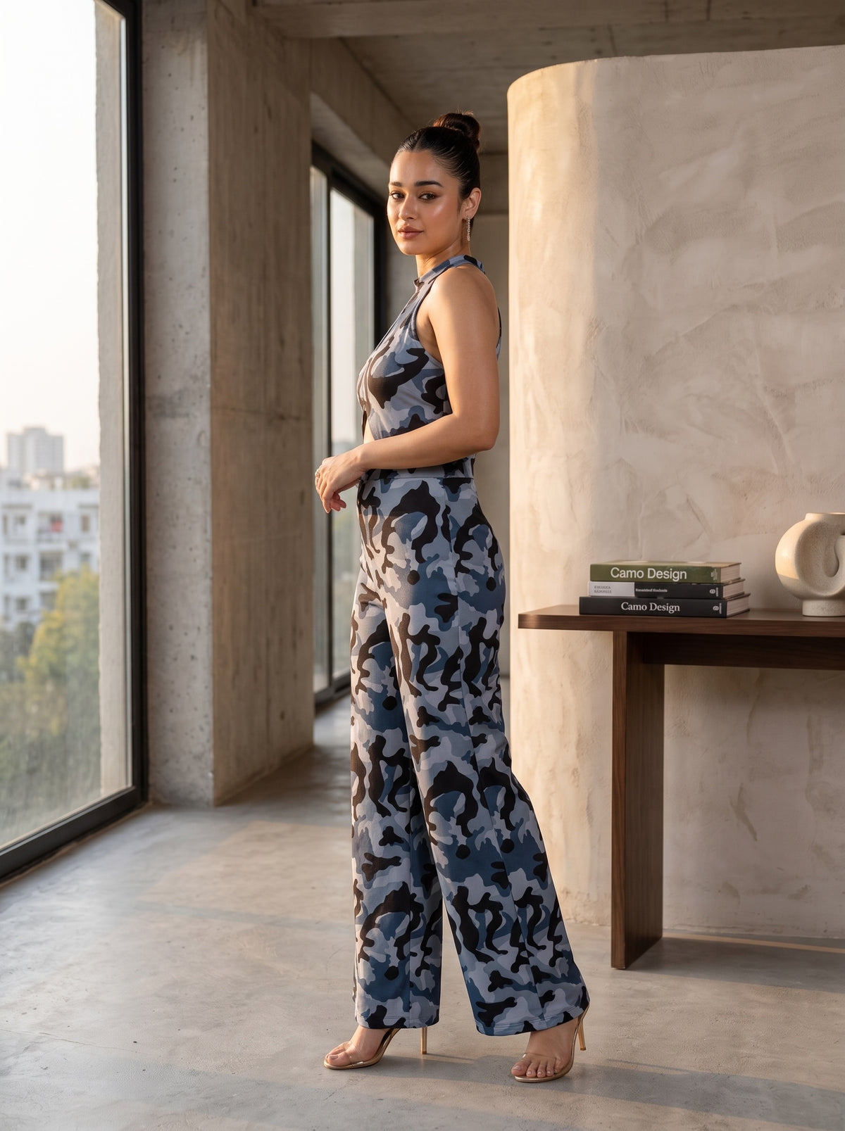 Kylie Cut-out Camo Jumpsuit
