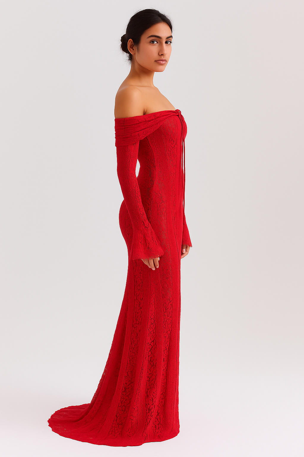 Red Carpet Romance Lace Dress