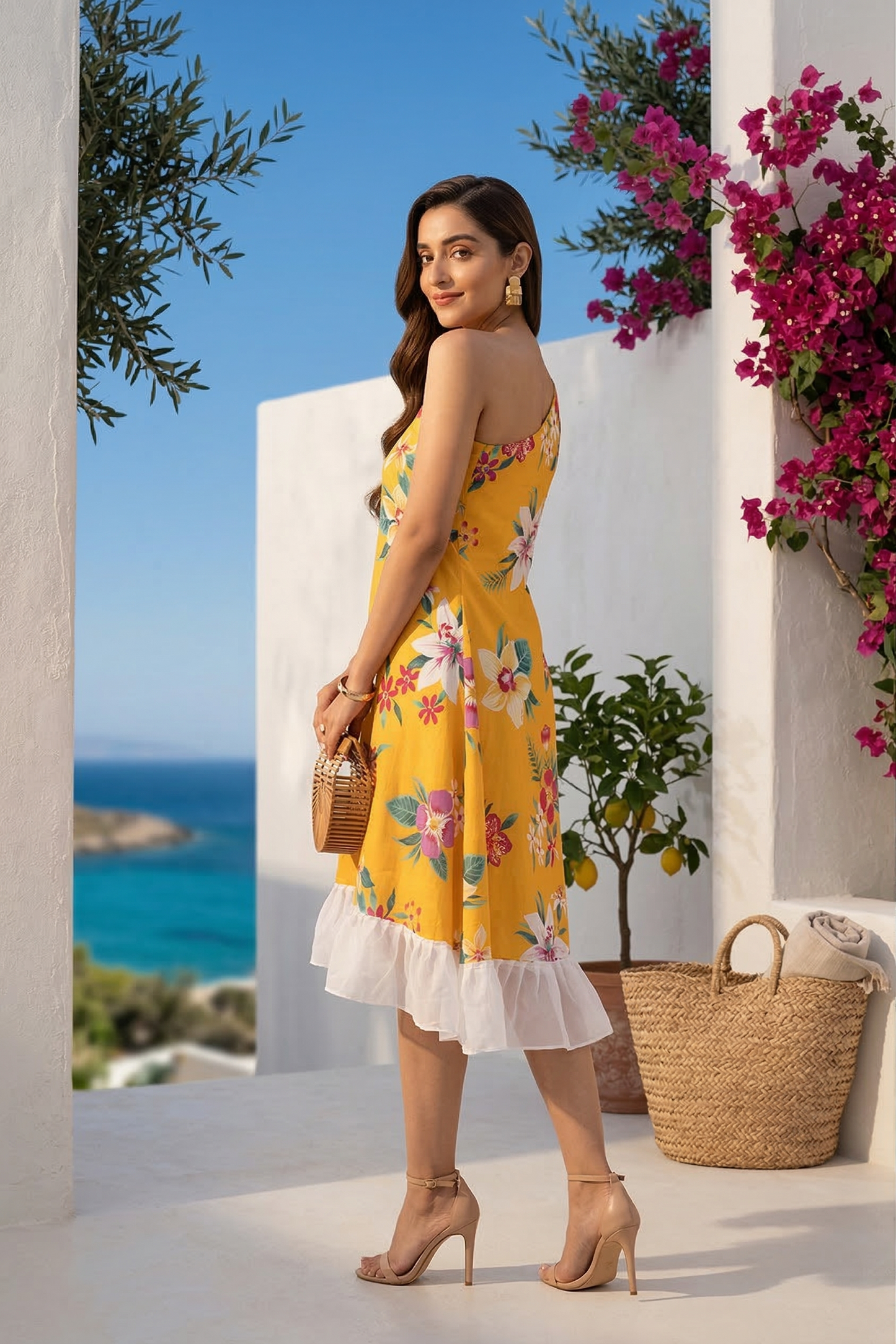 Floral Bliss High-low Dress