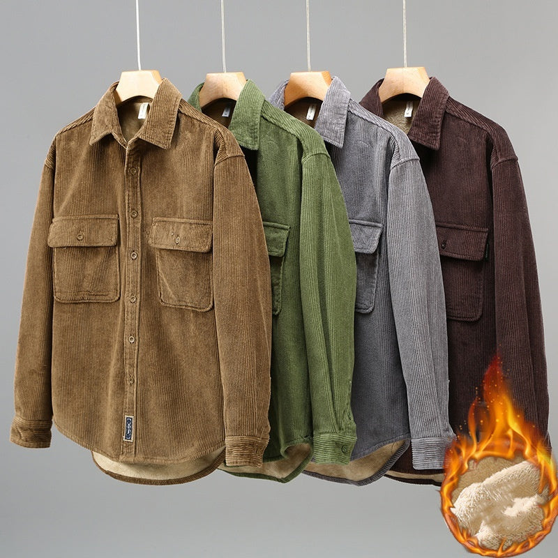 Fleece Lined Casual Coat Shirt