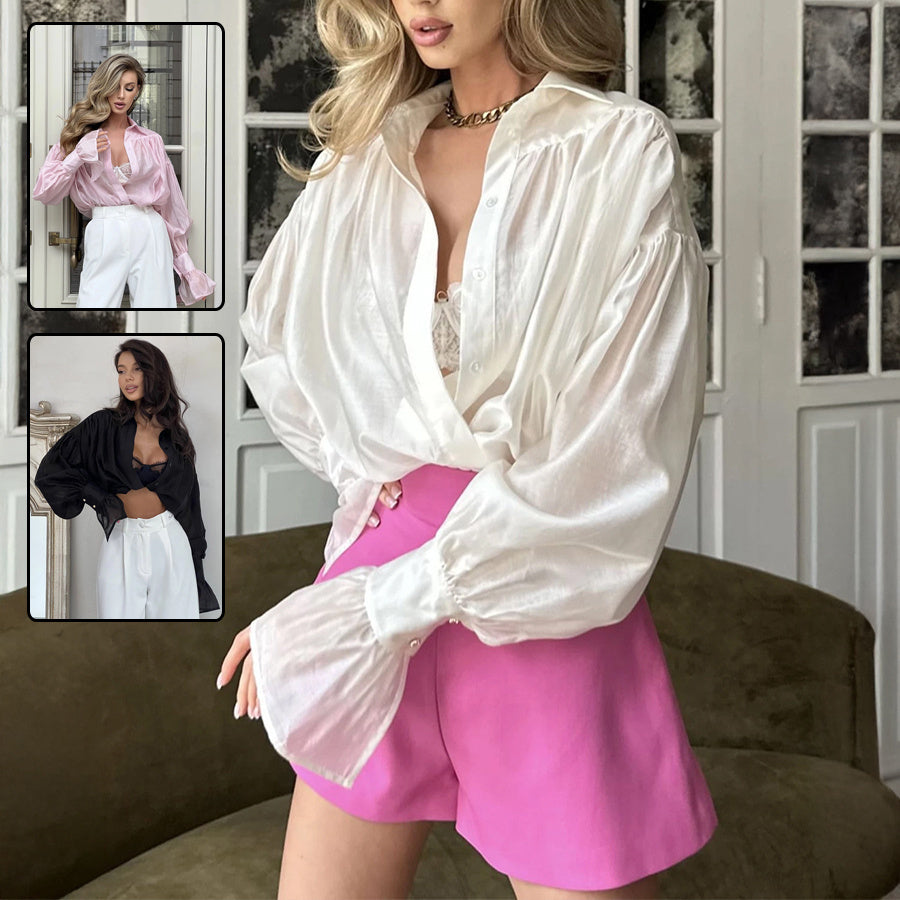 French Lantern Sleeve Shirt