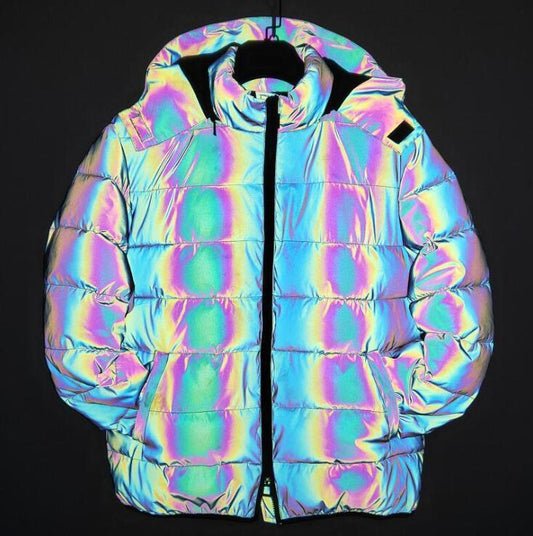 Rainbow Reflection Puffer Jacket