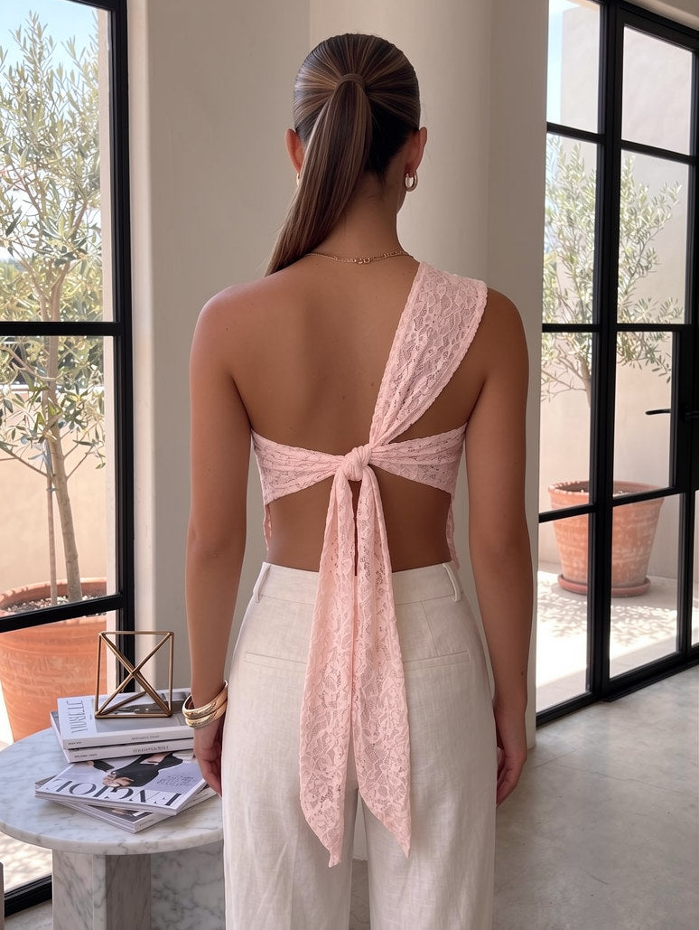 Lace Backless Top
