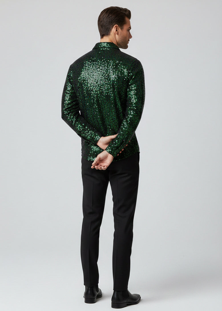 Sequins Long Sleeve Shirt