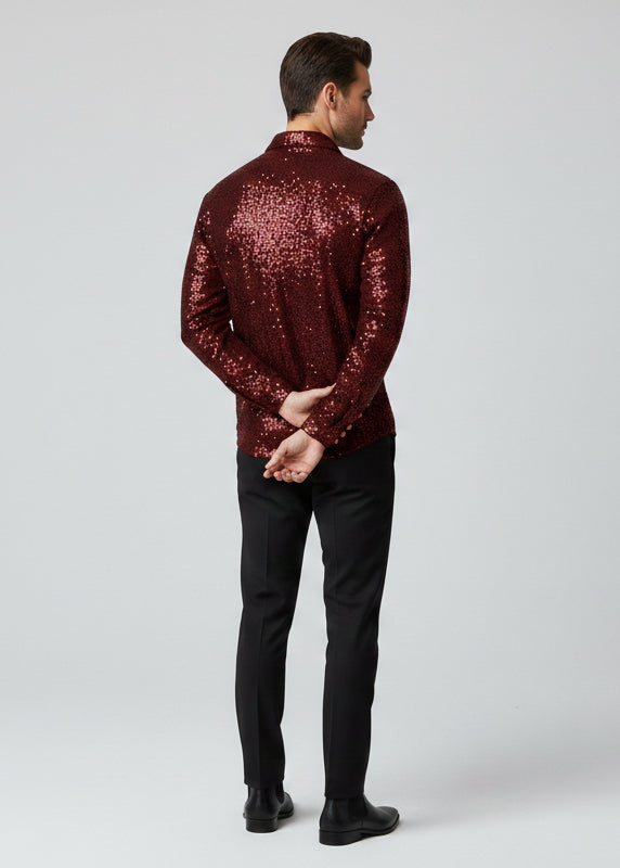 Sequins Long Sleeve Shirt