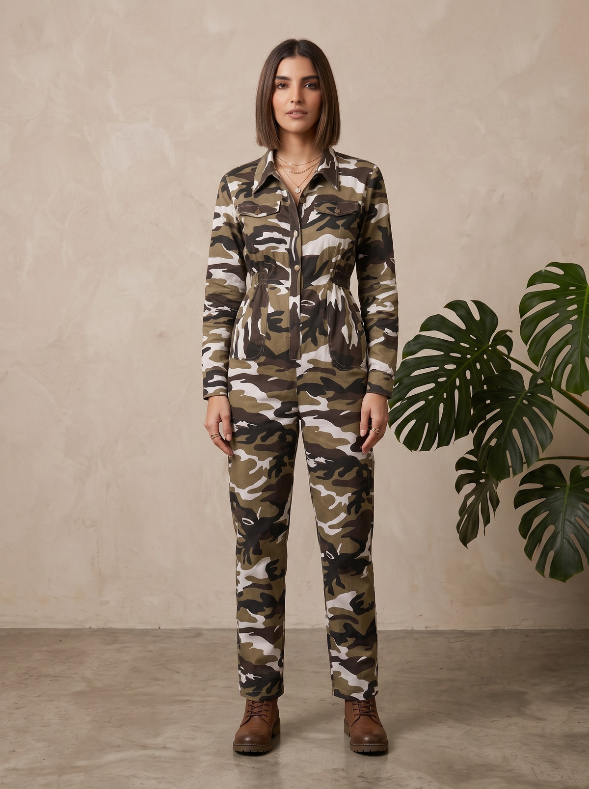 Ash Camouflage Jumpsuit