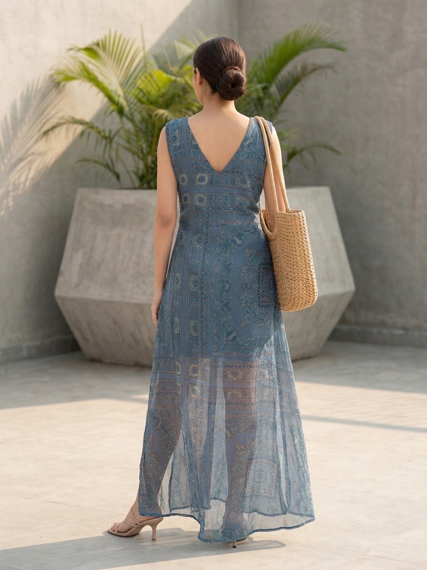 Boho Sleeveless Maxi Dress