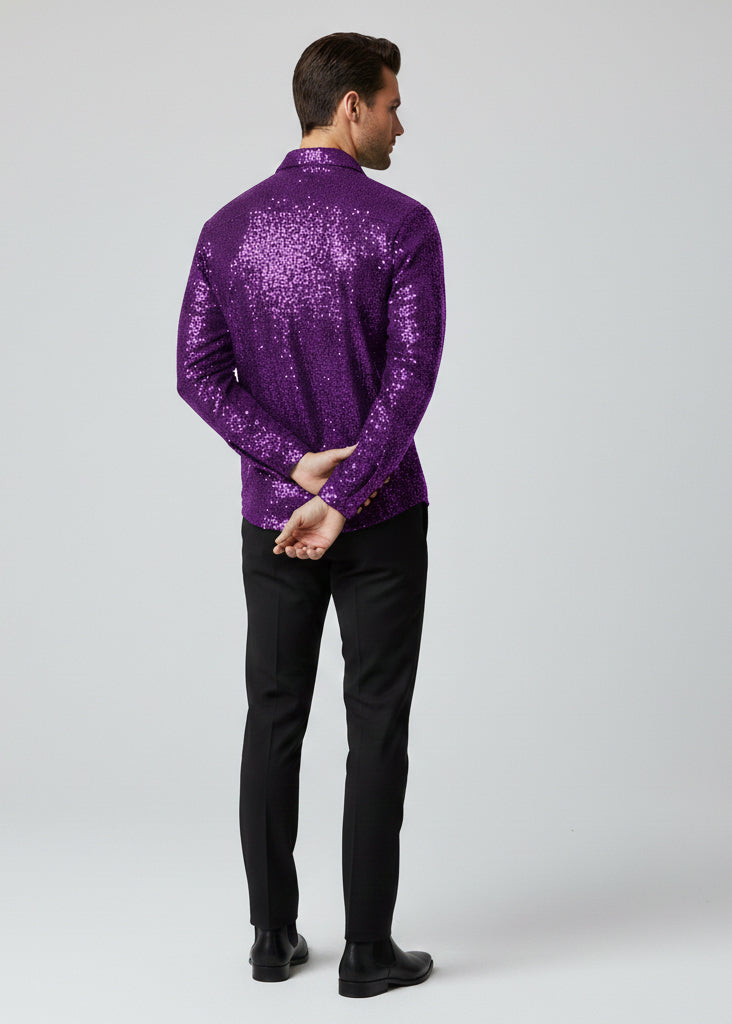 Sequins Long Sleeve Shirt