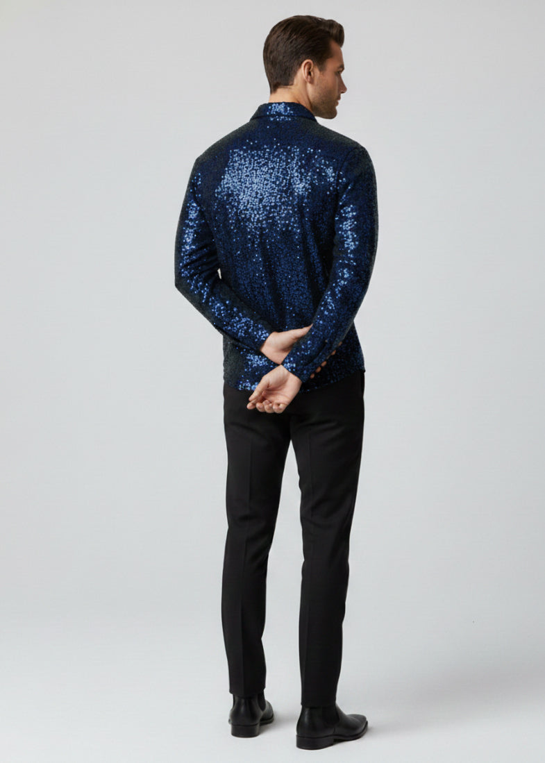 Sequins Long Sleeve Shirt