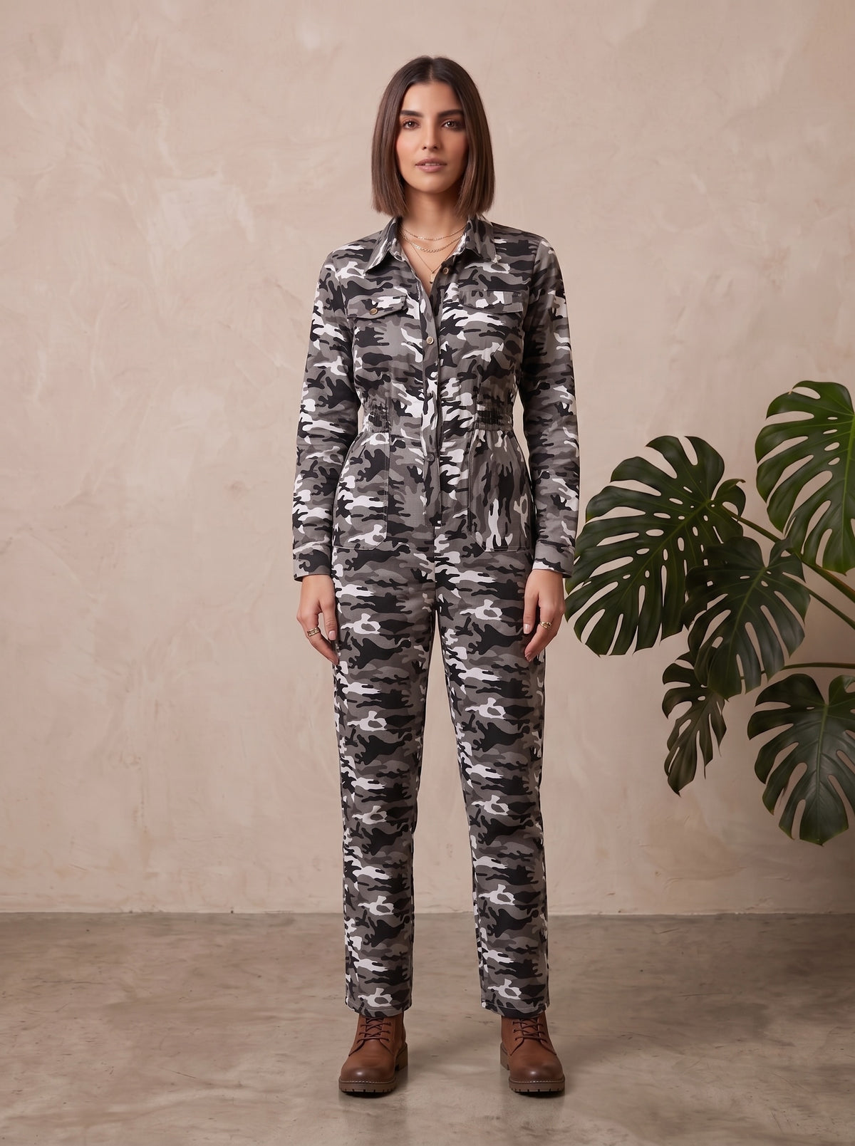 Ash Camouflage Jumpsuit