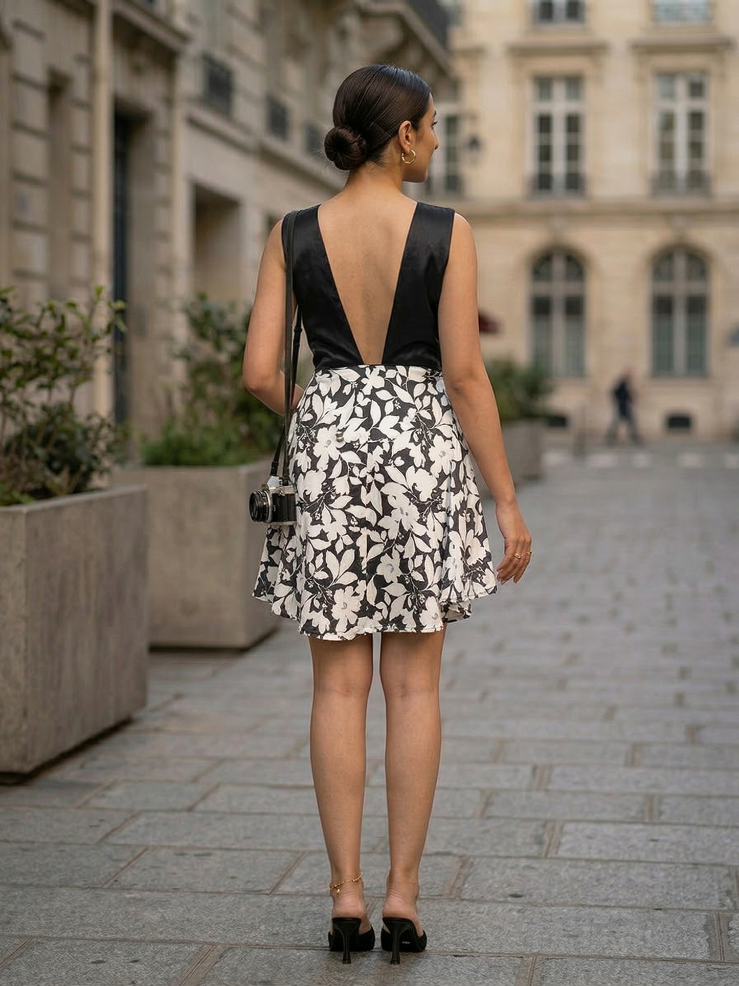 Classic Sexy Back Umbrella Dress