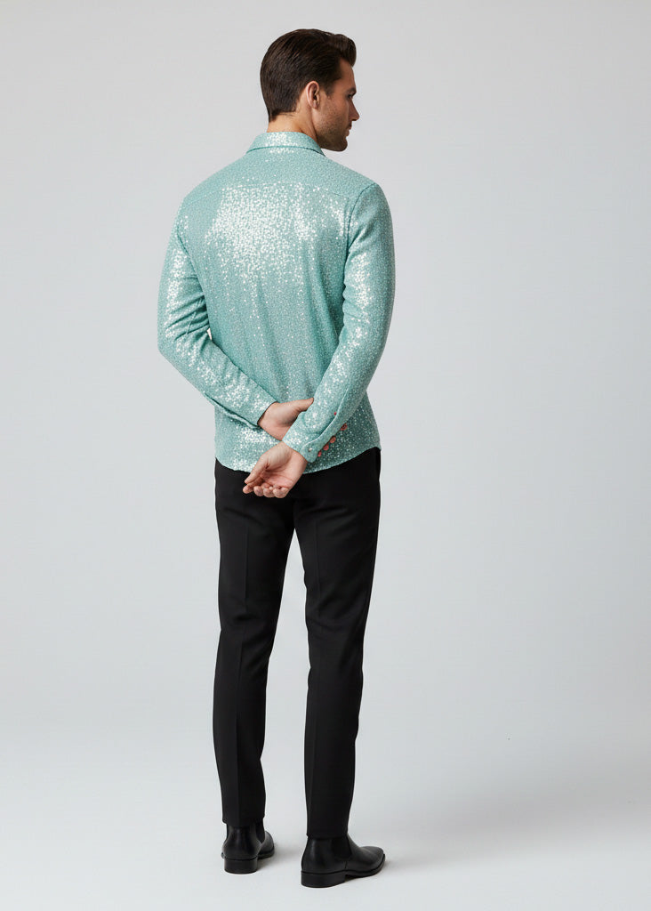 Sequins Long Sleeve Shirt