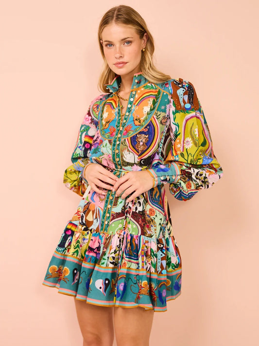 Wild Printed Short Dress