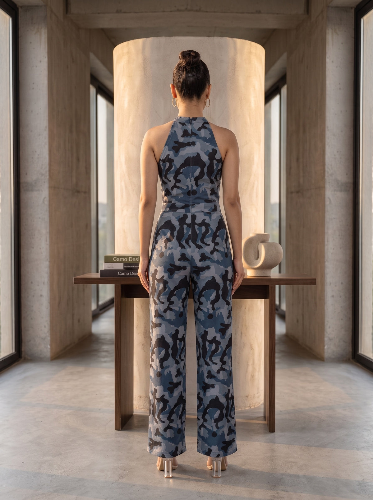 Kylie Cut-out Camo Jumpsuit