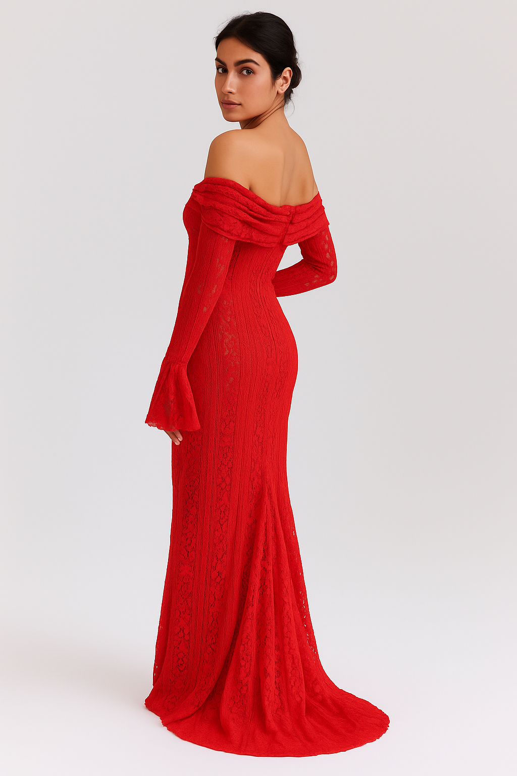 Red Carpet Romance Lace Dress