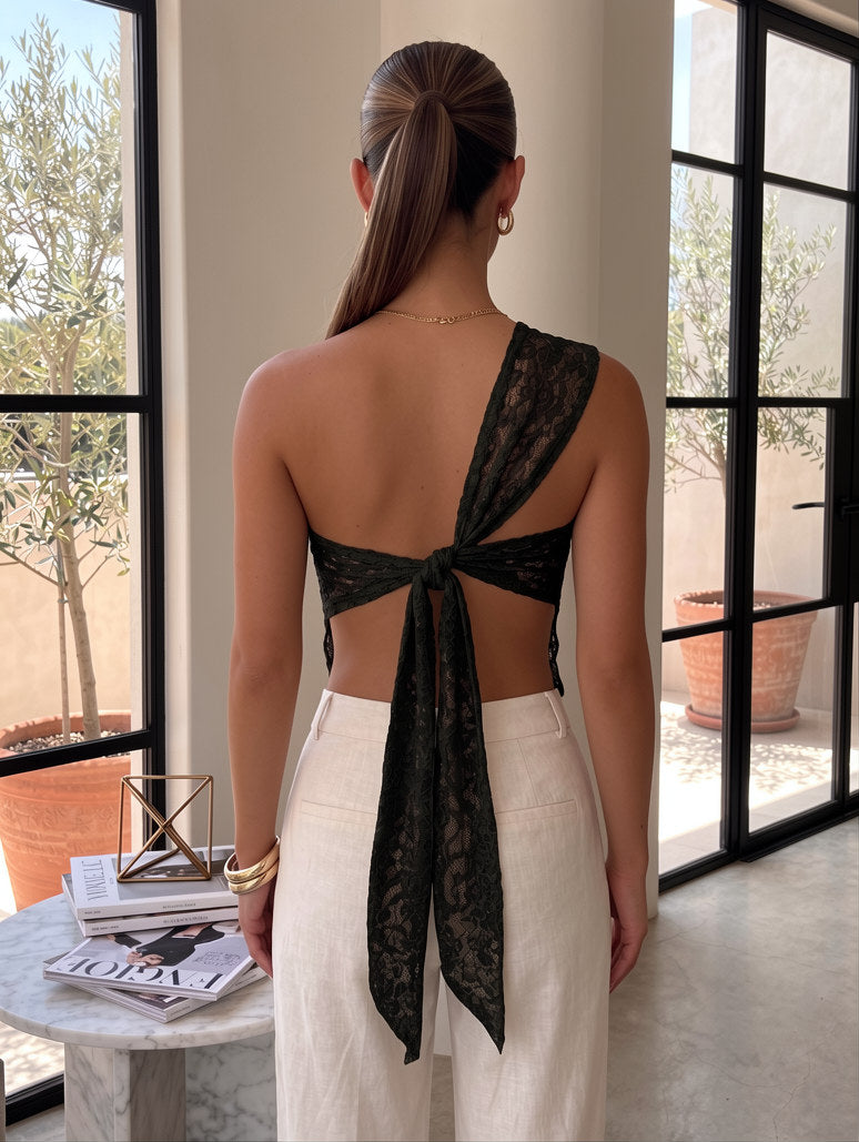 Lace Backless Top