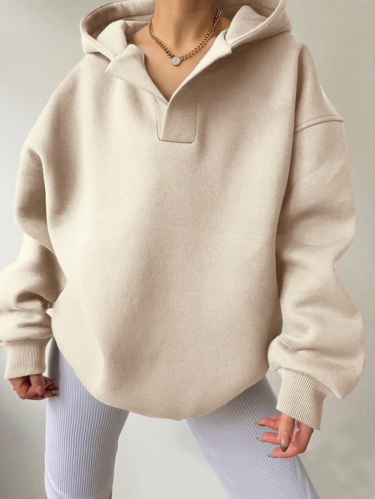 Long Sleeve Hooded Loose Sweater