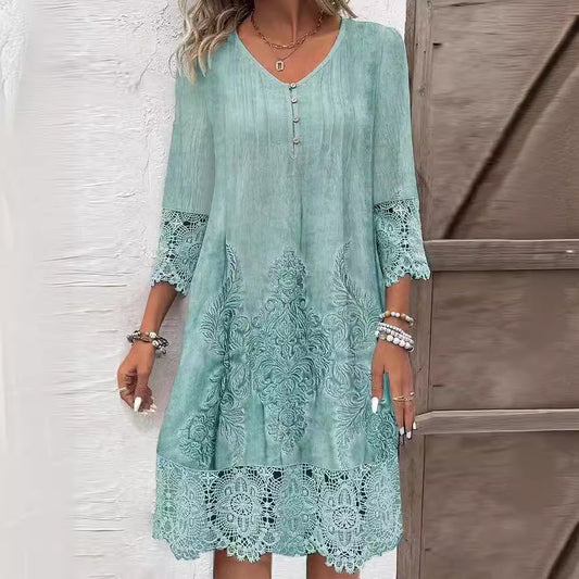 Flowers Lace Summer Dress