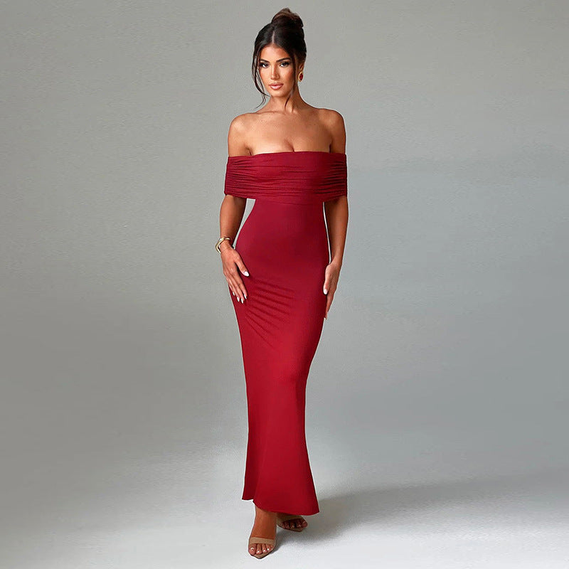 Elegant Sexy Backless Off-shoulder Dress